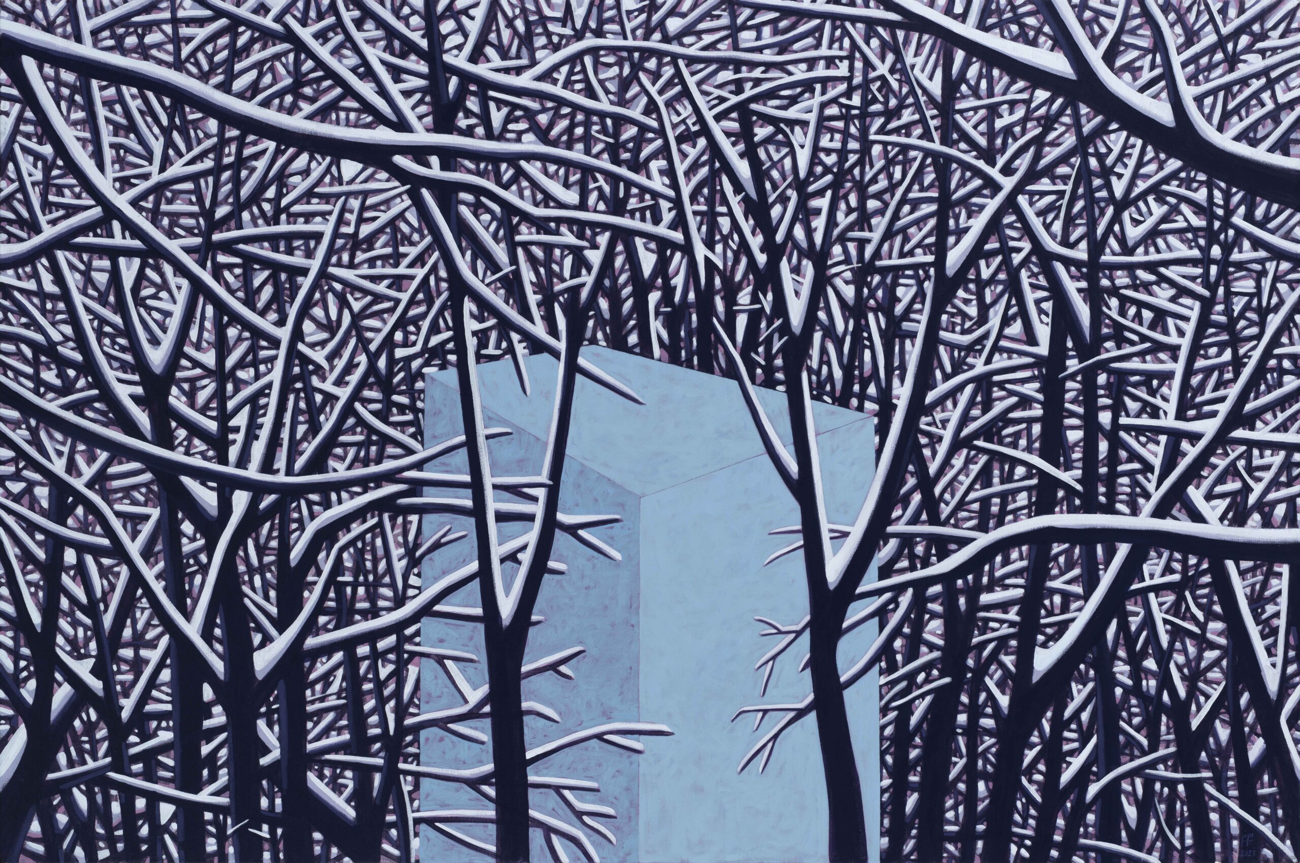 04 Parham Peyvandi, Untitled, Oil on canvas, 80x120 cm, 2023 copy 2 Panic Room. Oil on canvas. 120*80cm. 2023